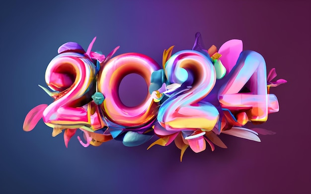 2024 new year typographic