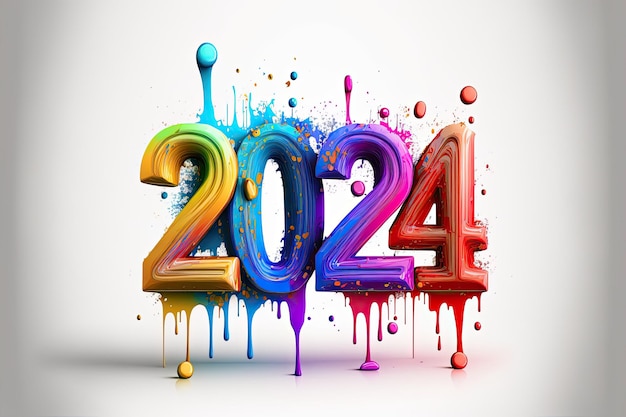 2024 Paint Text for New Years