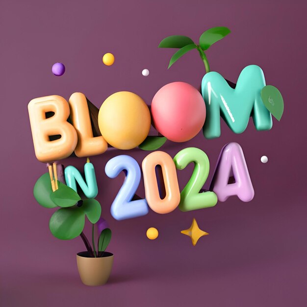 Premium AI Image 2024 A Year of Hope Renewal and Infinite Possibilities