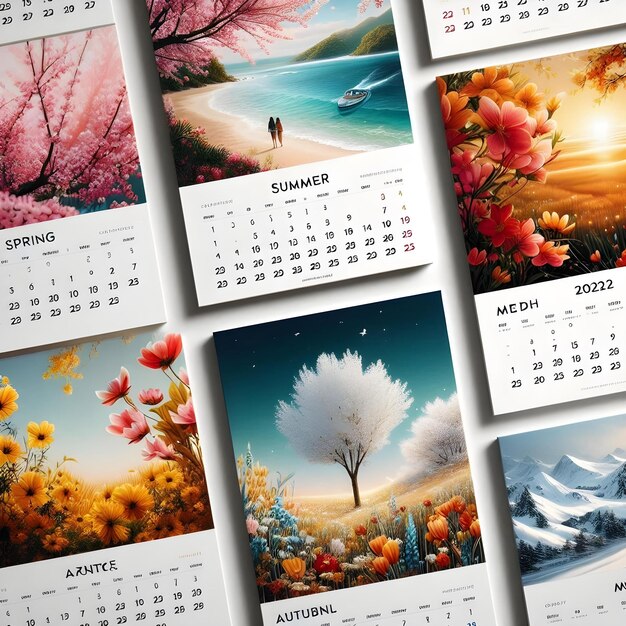 2025 Calendar A Perfect Blend of Style Functionality and Seasonal Beauty Premium AIgenerated
