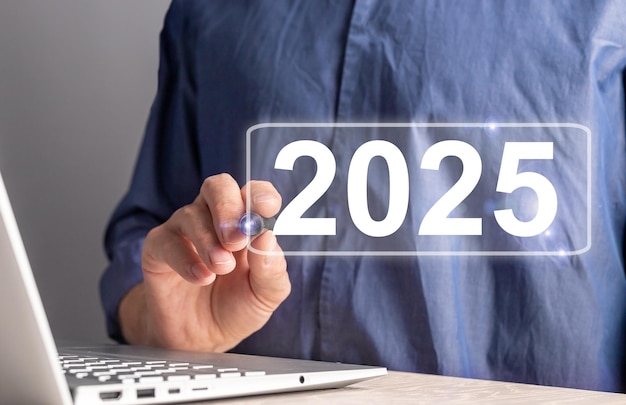 Premium Photo  2025 new year in business concept planning future