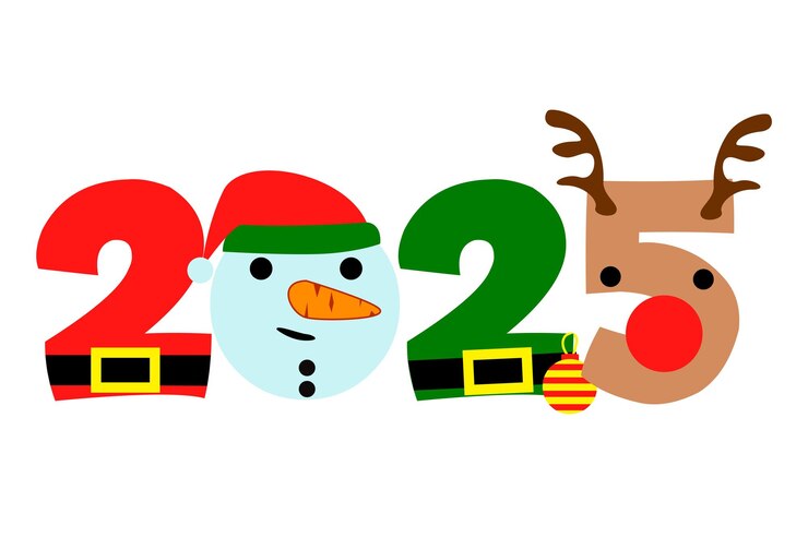 Photo 2021年 クリスマス 祝賀 サンタハットヒョウスノーマンホリデー・クイート カレンダー・プリント・スティッカーグリーティングカード
