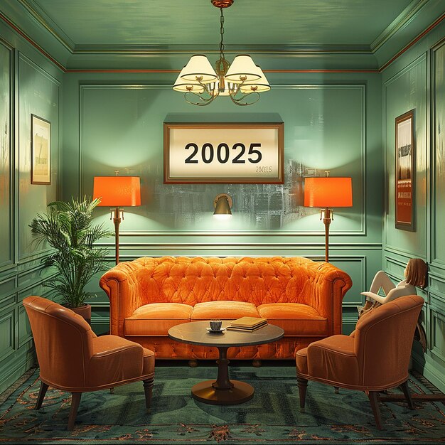 2025 Text on Clean Background Color and Style Design Premium AI