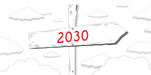 2030 overzicht wegwijzer met één pijl