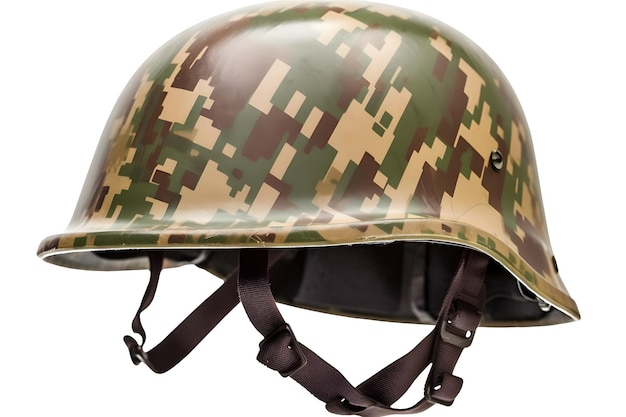 20th century combat infantry helmet on white background neural network generated image