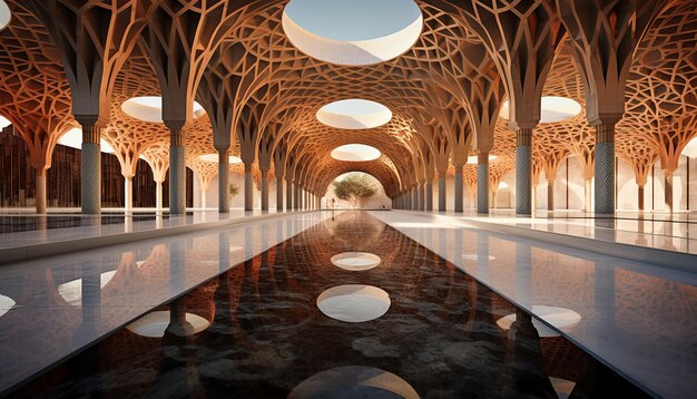 Foto versione del 21° secolo dell'alhambra nello stile del design moderno