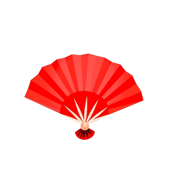 23cm Red Fabric Fan