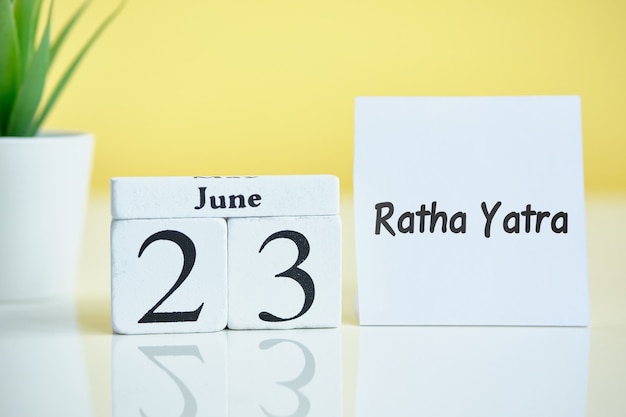 23rd June date in the calendar