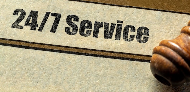 24 7 Service Business Concept