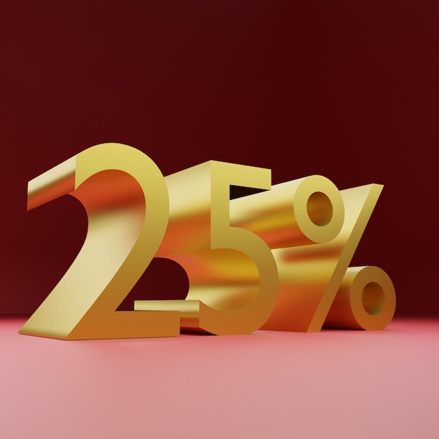 25% off gold sale discount offer price tag