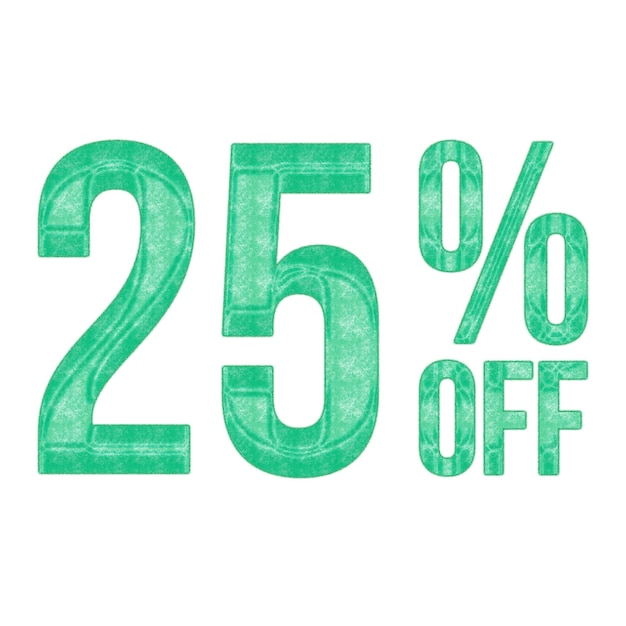 25 Percent Discount Offers Tag with Chalk Style Design