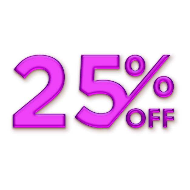 25 Percent Discount Offers Tag with Liquid Style Design