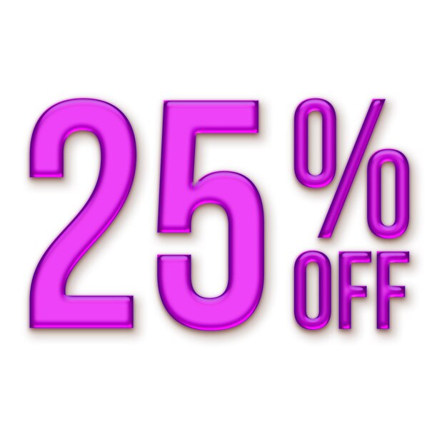 25 Percent Discount Offers Tag with Liquid Style Design