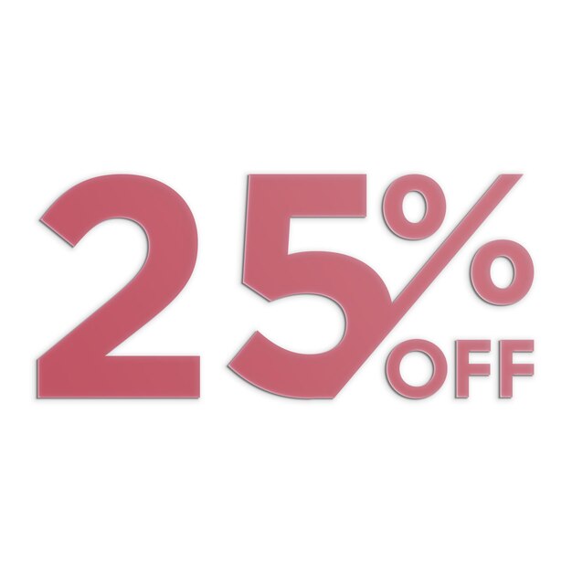 25 Percent Discount Offers Tag with Paper Style Design