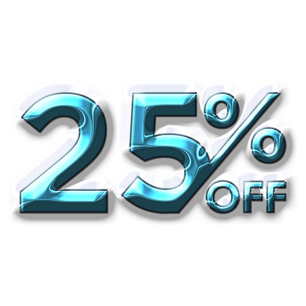 25 Percent Discount Offers Tag with Plastic Style Design