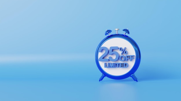 파스텔 블루 배경의 25% 기간 한정 특가