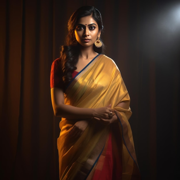 Premium Photo 27 Year Old Indian Woman Wearing A Saree Generative AI premium-photo-27-year-old-indian-woman-wearing-a-saree-generative-ai