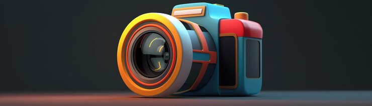 फोटो 28 3d model of a colorful video camera icon realistic and shiny illustration