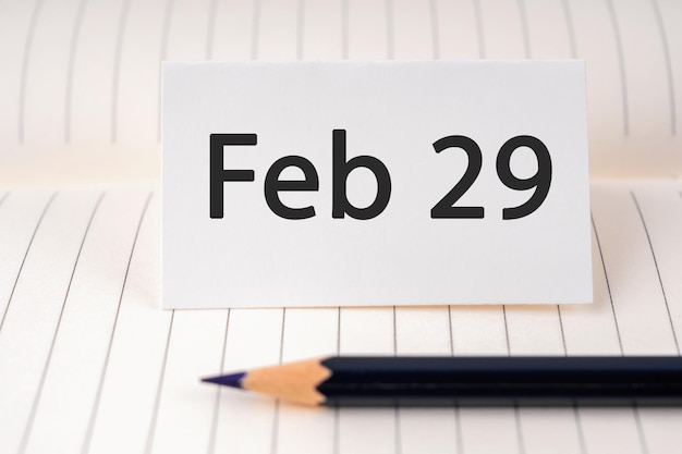 29 februari kalender van het schrikkeljaar