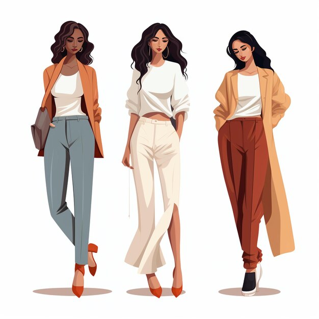 2D Fashion Woman Illustration