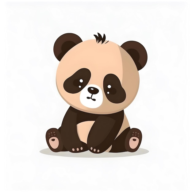 2d icon illustration of a panda