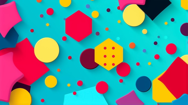 2d illustratie kleurrijke pentago elementen naadloos patroon
