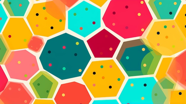 2d illustration colourful diamond elements seamless pattern