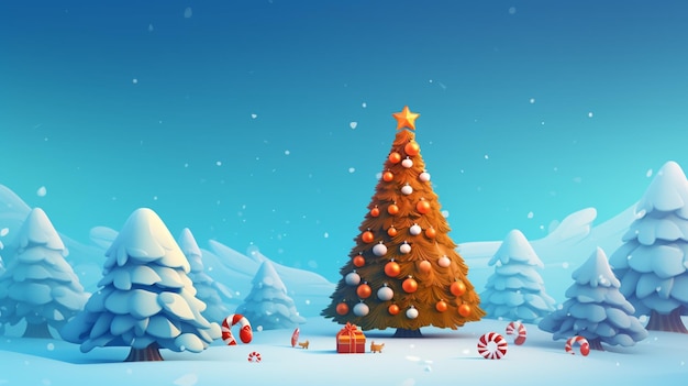 2D Motion Graphics Merry Christmas Concept Merry Christmas