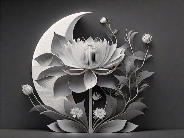 2D 紙の花のデザイン