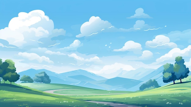 2d savvana daylight landscape background