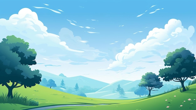 2d savvana daylight landscape background