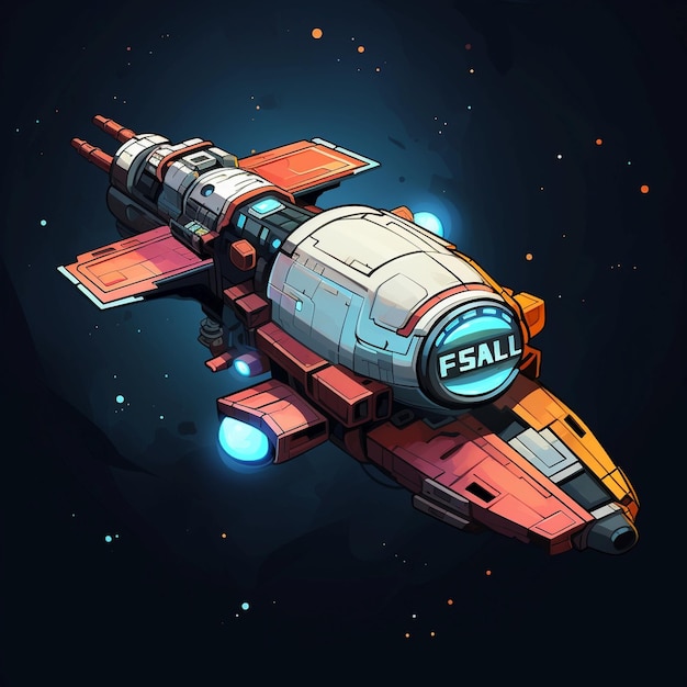 2d spaceship sprite game art