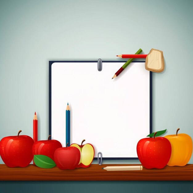 Photo 2d teacher day flat illustration background