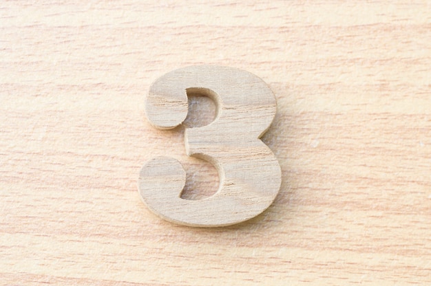 3-Alphabet letter from real wood.