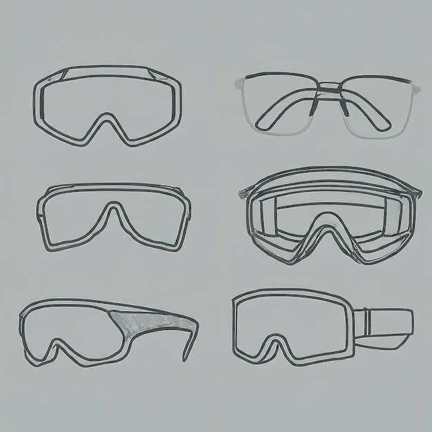 3 d glasses on black background