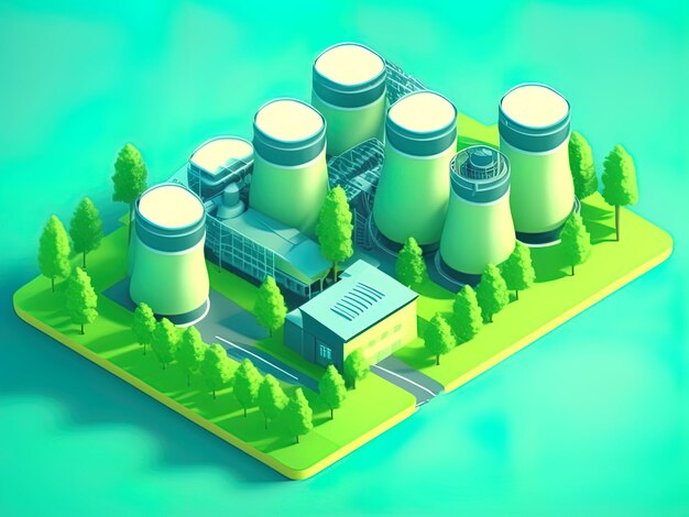 3 d illustration of a city in a modern style