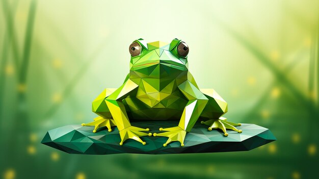 Photo 3 d illustration frog in the forest 3 d illustration