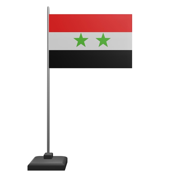 Photo 3 d illustration of syria flag