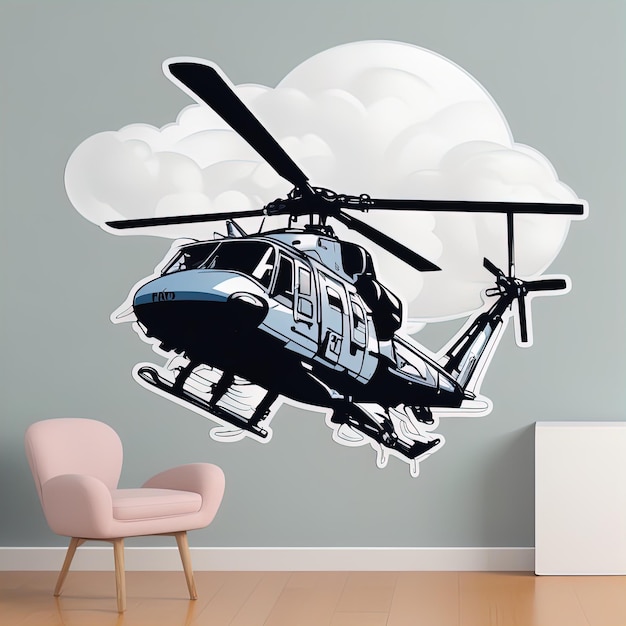 3 d render of an helicopter3 d render of an helicopter3 d illustration of a helicopter