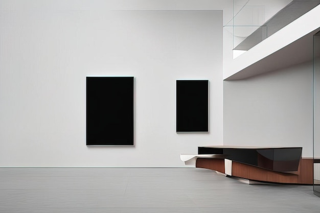 3 d render of modern tv interior