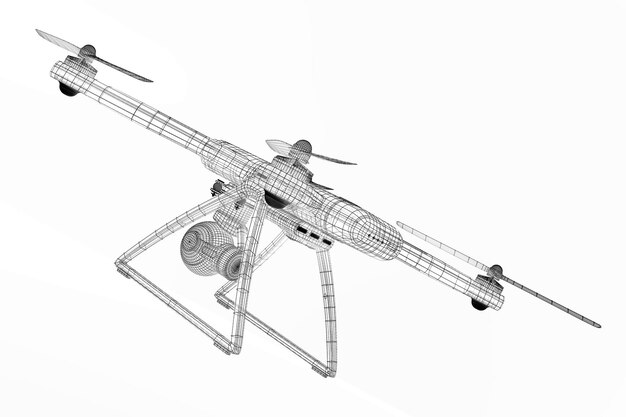 3D-рендеринг модели дрона