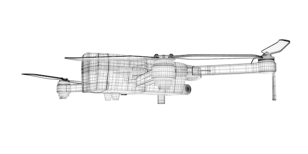 3 D rendering drone model