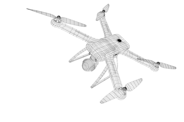 3D-рендеринг модели дрона