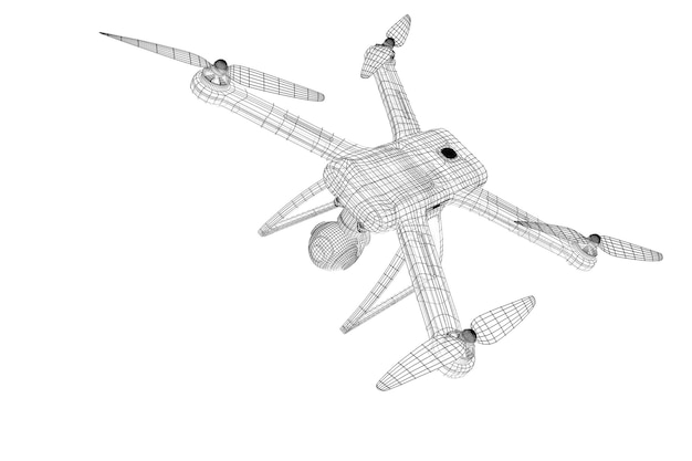 3D 렌더링 드론 모델