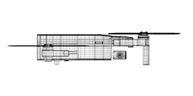 3 D rendering drone model