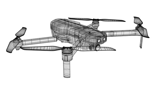 3D 렌더링 드론 모델