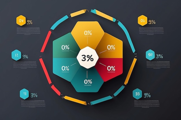 Photo 3 hexagon percentage diagram readytouse for web design user interface ui or infographic