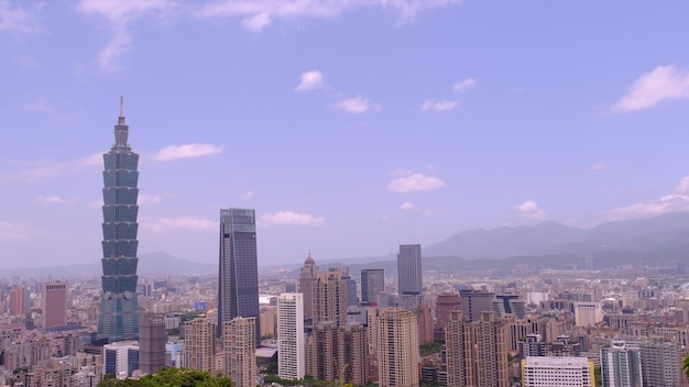 3 mei 2019: Panoramisch uitzicht op de stad Taipei, Taipei Taiwan.