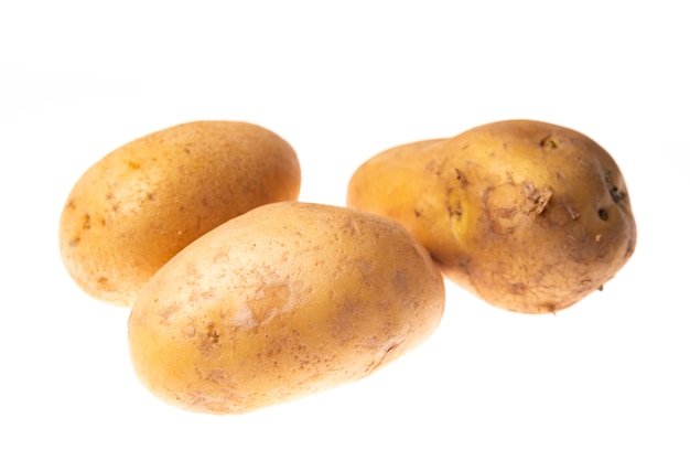 3 potatoes isolated 