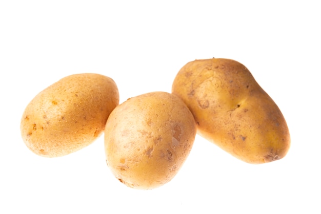 3 potatoes isolated 